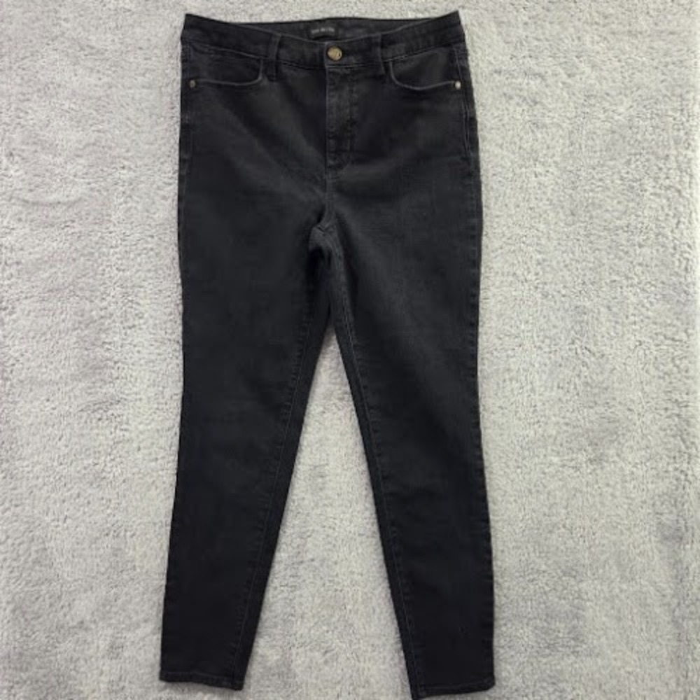 Talbots Jeggings Size 8 Washed Black High Rise‎ Skinny Jeans Stretch Fade Slim